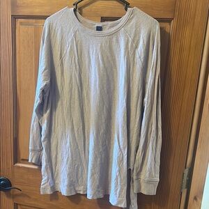 Casual Long Sleeve Beige Top